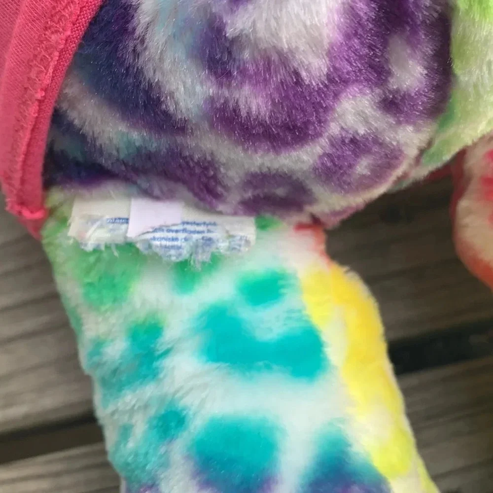 Build-a-bear Lisa frank leopard rainbow cat super star athlete pink tank shirt